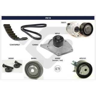 V formos rumbuotas diržas, komplektas HUTCHINSON MK18