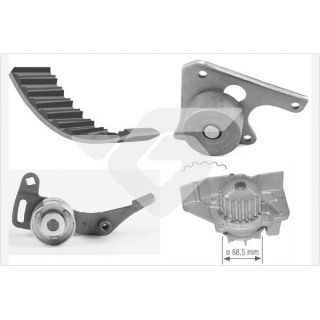 Vandens siurblio ir paskirstymo diržo komplektas HUTCHINSON KH 01WP12