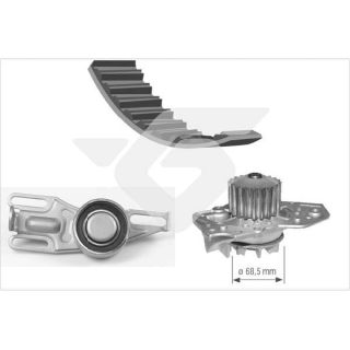 Vandens siurblio ir paskirstymo diržo komplektas HUTCHINSON KH 05WP09