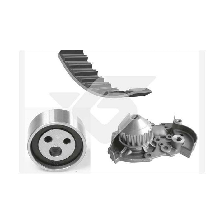 Vandens siurblio ir paskirstymo diržo komplektas HUTCHINSON KH 07WP53