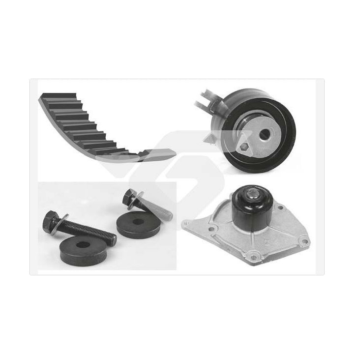 Vandens siurblio ir paskirstymo diržo komplektas HUTCHINSON KH 101WP45