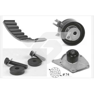 Vandens siurblio ir paskirstymo diržo komplektas HUTCHINSON KH 101WP63