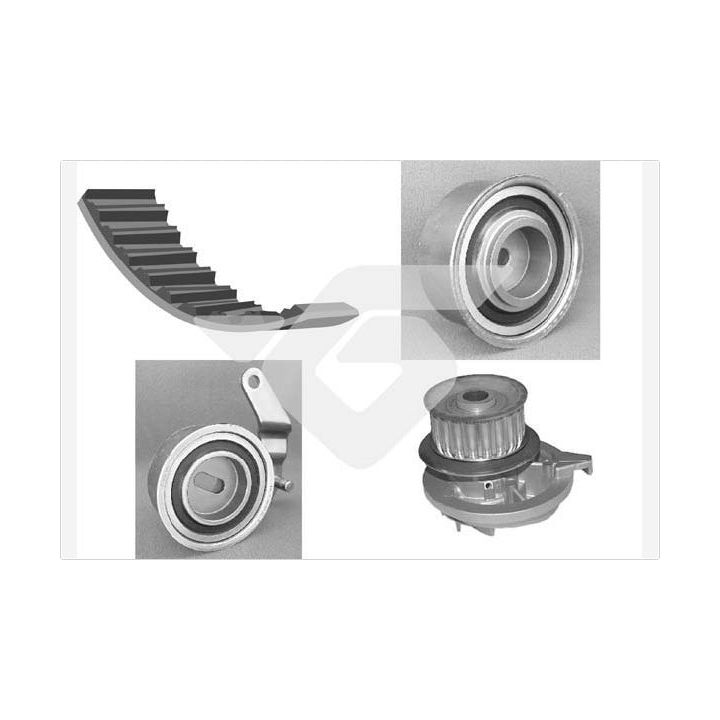 Vandens siurblio ir paskirstymo diržo komplektas HUTCHINSON KH 112WP10