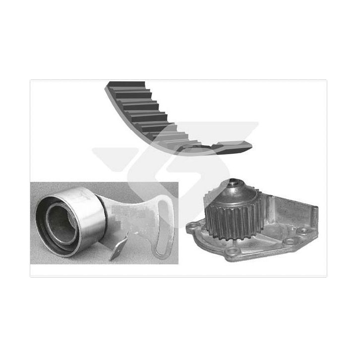 Vandens siurblio ir paskirstymo diržo komplektas HUTCHINSON KH 126WP16