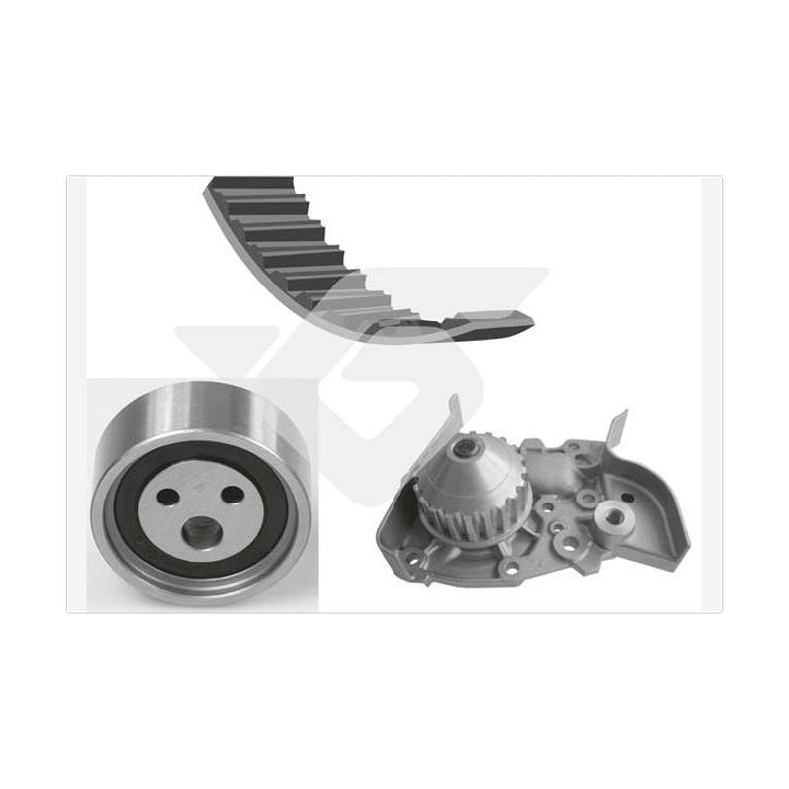 Vandens siurblio ir paskirstymo diržo komplektas HUTCHINSON KH 127WP28