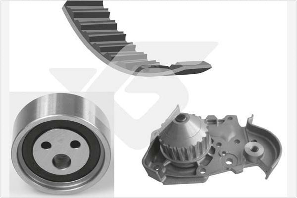 Vandens siurblio ir paskirstymo diržo komplektas HUTCHINSON KH 127WP29