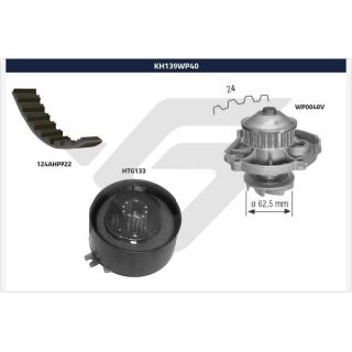 Vandens siurblio ir paskirstymo diržo komplektas HUTCHINSON KH 139WP40