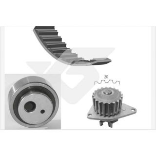 Vandens siurblio ir paskirstymo diržo komplektas HUTCHINSON KH 13WP05