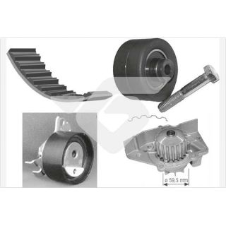 Vandens siurblio ir paskirstymo diržo komplektas HUTCHINSON KH 142WP27