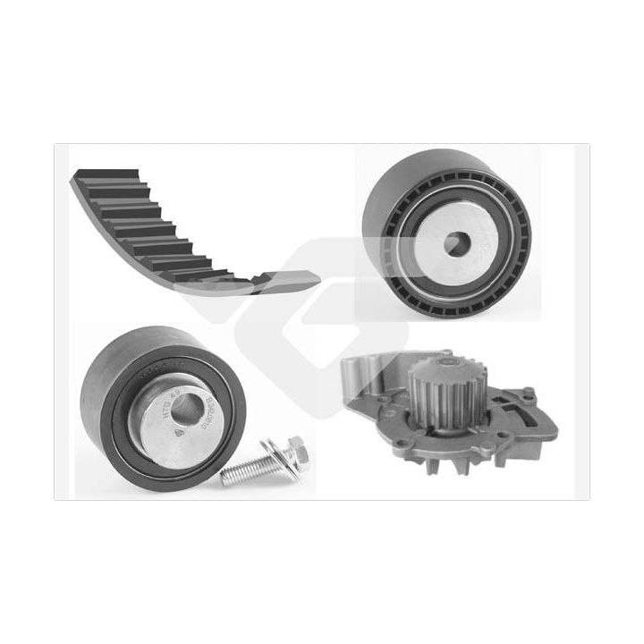 Vandens siurblio ir paskirstymo diržo komplektas HUTCHINSON KH 147WP60