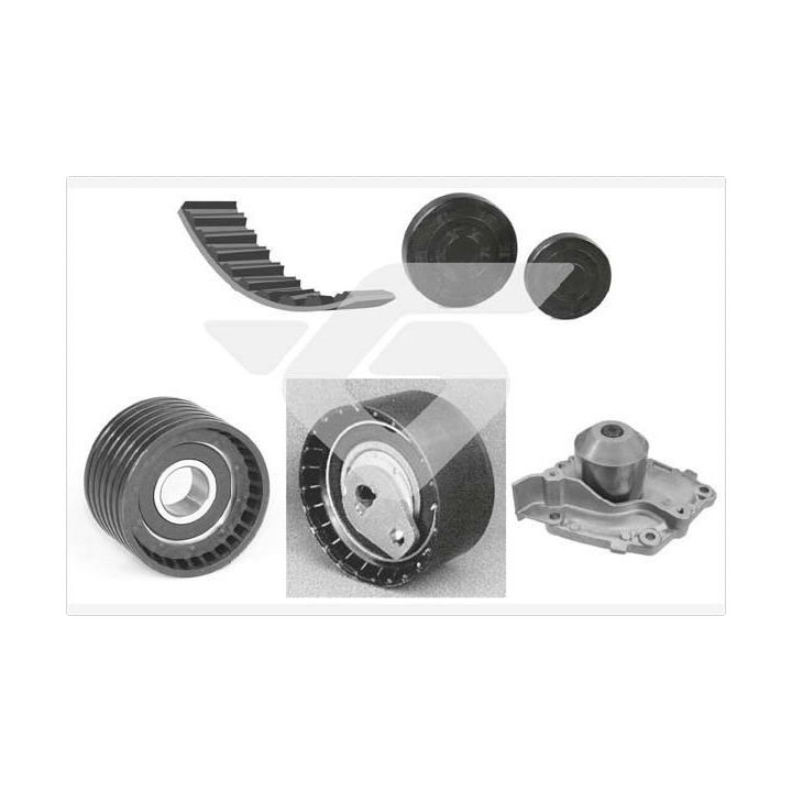 Vandens siurblio ir paskirstymo diržo komplektas HUTCHINSON KH 149WP55