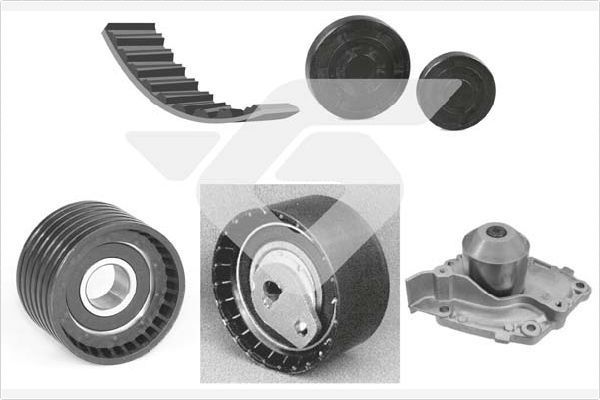 Vandens siurblio ir paskirstymo diržo komplektas HUTCHINSON KH 149WP55