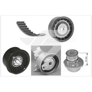 Vandens siurblio ir paskirstymo diržo komplektas HUTCHINSON KH 152WP19