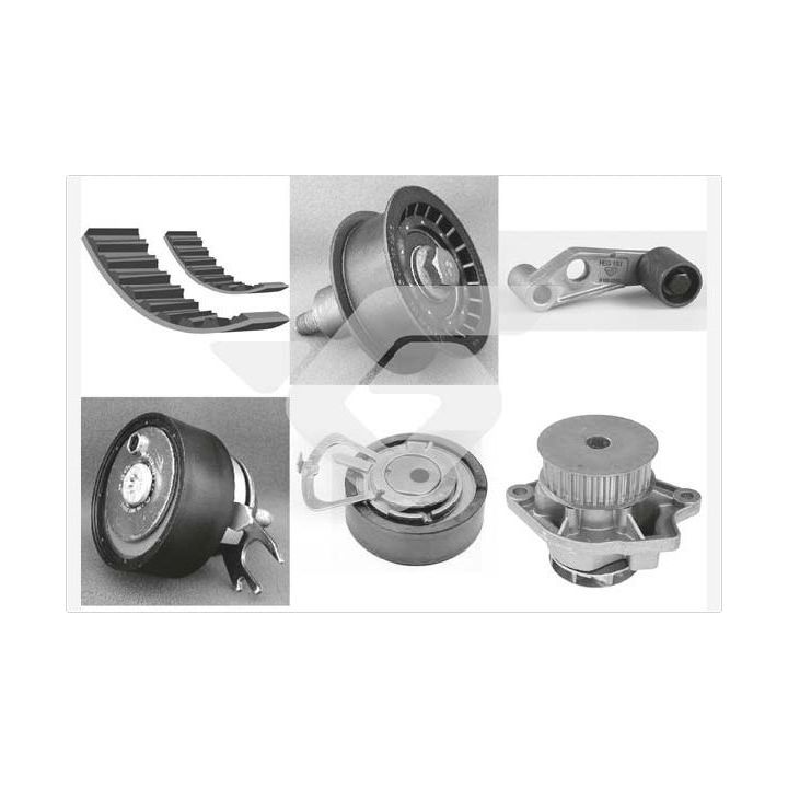 Vandens siurblio ir paskirstymo diržo komplektas HUTCHINSON KH 163WP32