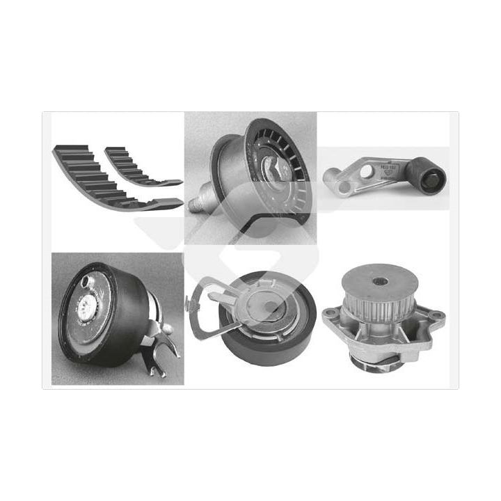 Vandens siurblio ir paskirstymo diržo komplektas HUTCHINSON KH 192WP32