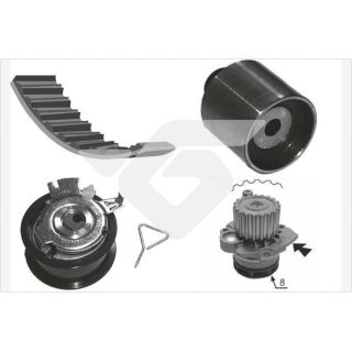 Vandens siurblio ir paskirstymo diržo komplektas HUTCHINSON KH 194WP56
