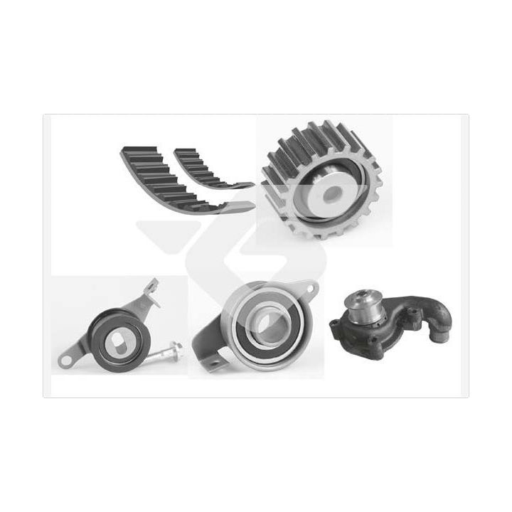 Vandens siurblio ir paskirstymo diržo komplektas HUTCHINSON KH 21WP70