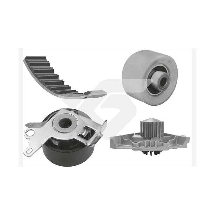 Vandens siurblio ir paskirstymo diržo komplektas HUTCHINSON KH 227WP47