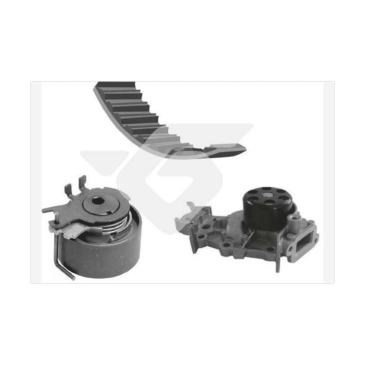 Vandens siurblio ir paskirstymo diržo komplektas HUTCHINSON KH 236WP65