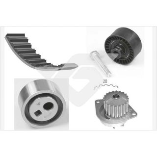 Vandens siurblio ir paskirstymo diržo komplektas HUTCHINSON KH 23WP17