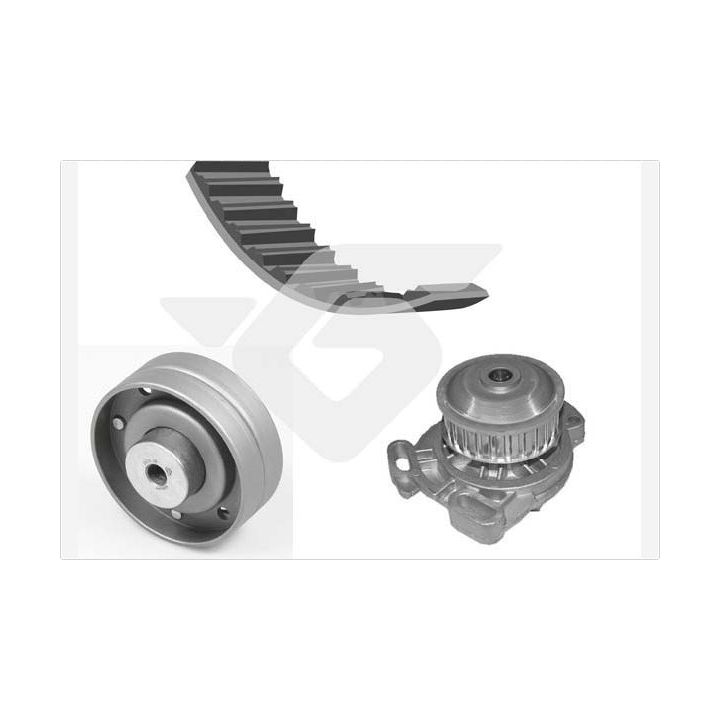 Vandens siurblio ir paskirstymo diržo komplektas HUTCHINSON KH 24WP04