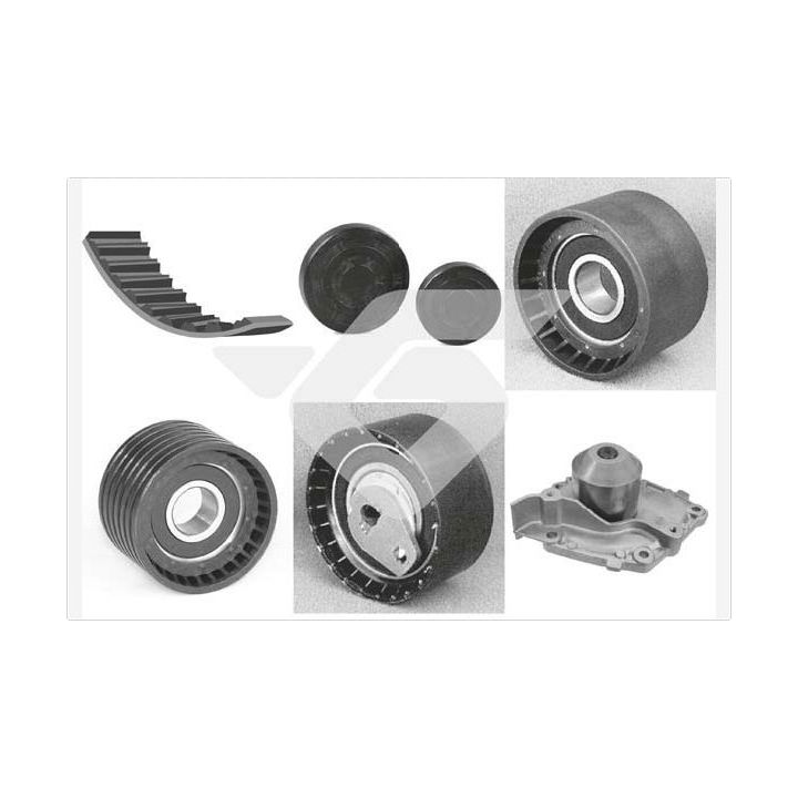 Vandens siurblio ir paskirstymo diržo komplektas HUTCHINSON KH 252WP55