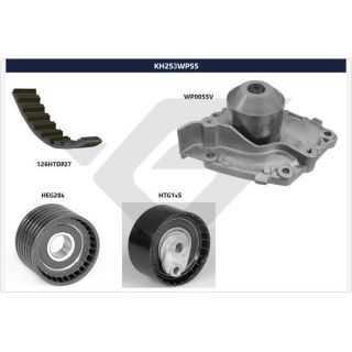 Vandens siurblio ir paskirstymo diržo komplektas HUTCHINSON KH 253WP55