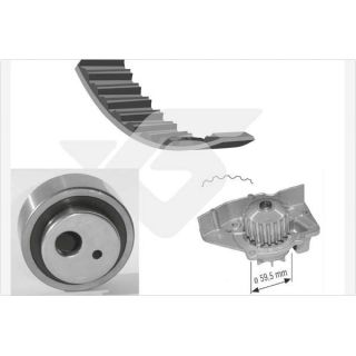 Vandens siurblio ir paskirstymo diržo komplektas HUTCHINSON KH 25WP11