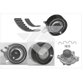 Vandens siurblio ir paskirstymo diržo komplektas HUTCHINSON KH 261WP61