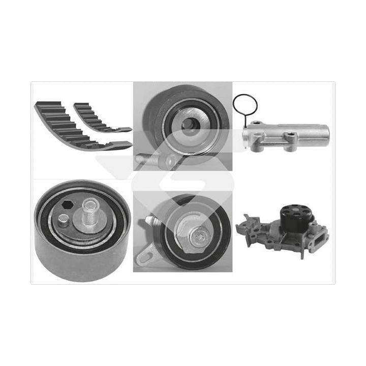 Vandens siurblio ir paskirstymo diržo komplektas HUTCHINSON KH 265WP69