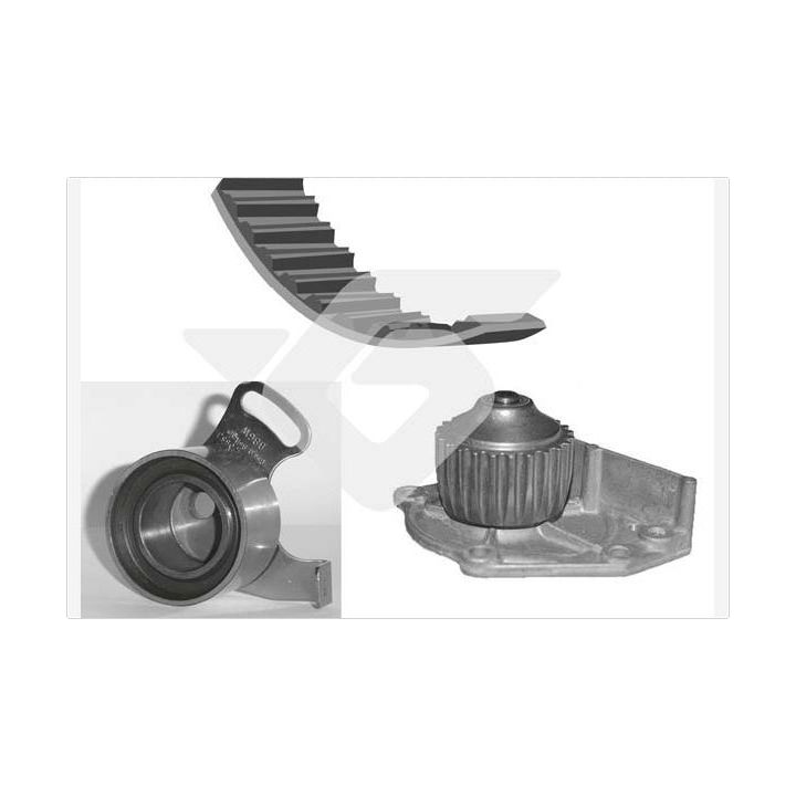 Vandens siurblio ir paskirstymo diržo komplektas HUTCHINSON KH 280WP15