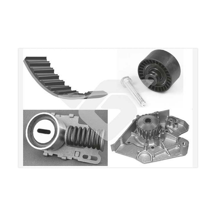 Vandens siurblio ir paskirstymo diržo komplektas HUTCHINSON KH 28WP18