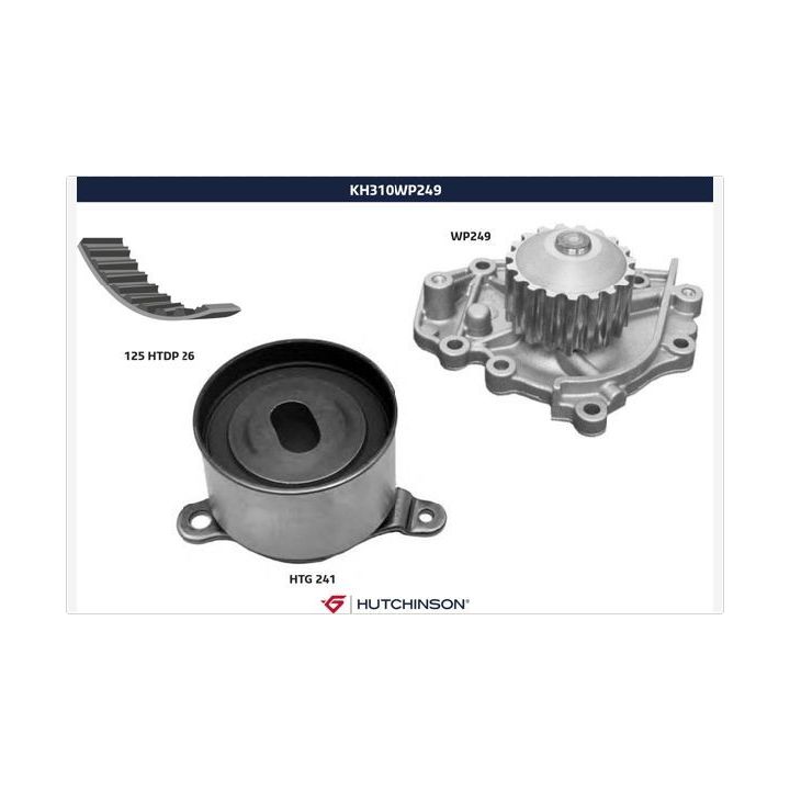 Vandens siurblio ir paskirstymo diržo komplektas HUTCHINSON KH 310WP249