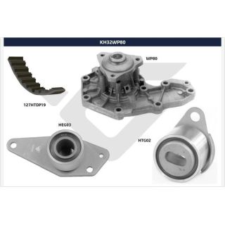 Vandens siurblio ir paskirstymo diržo komplektas HUTCHINSON KH 32WP80