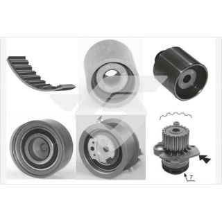 Vandens siurblio ir paskirstymo diržo komplektas HUTCHINSON KH 421WP67