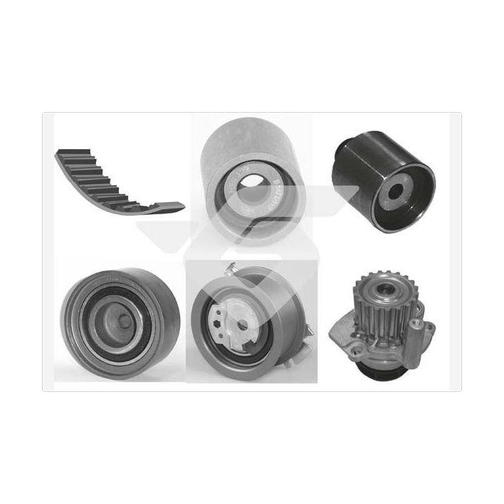 Vandens siurblio ir paskirstymo diržo komplektas HUTCHINSON KH 421WP75