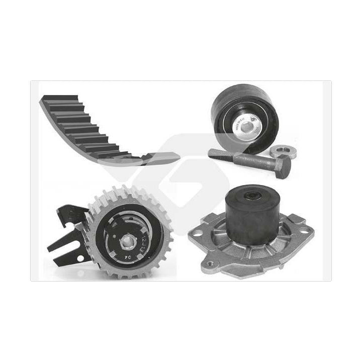 Vandens siurblio ir paskirstymo diržo komplektas HUTCHINSON KH 446WP54