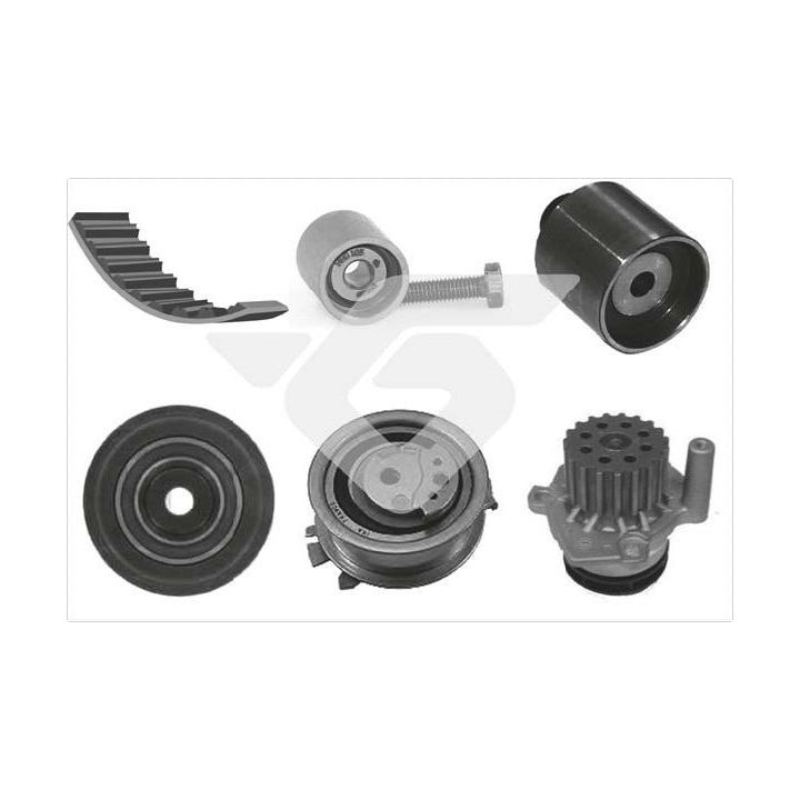 Vandens siurblio ir paskirstymo diržo komplektas HUTCHINSON KH 448WP68