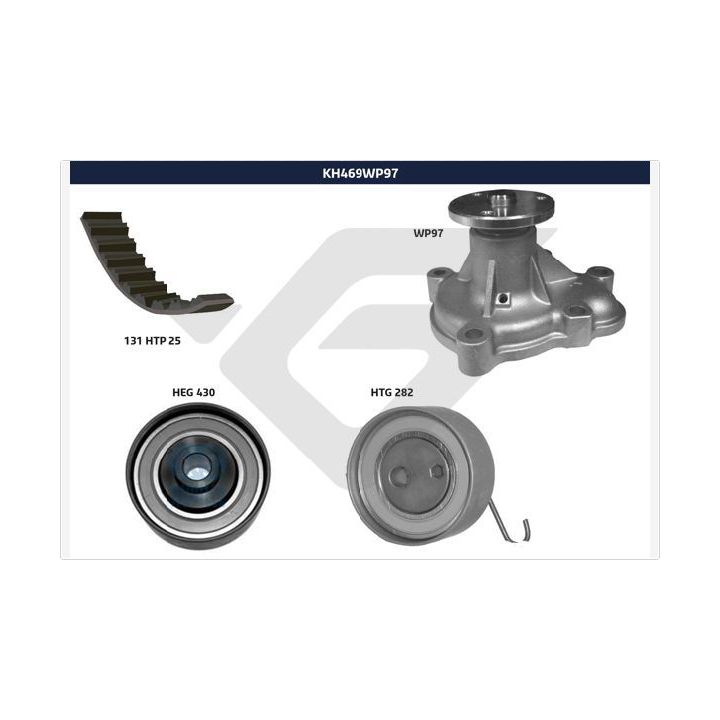Vandens siurblio ir paskirstymo diržo komplektas HUTCHINSON KH 469WP97