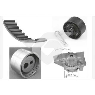 Vandens siurblio ir paskirstymo diržo komplektas HUTCHINSON KH 46WP26