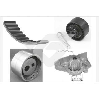 Vandens siurblio ir paskirstymo diržo komplektas HUTCHINSON KH 46WP27