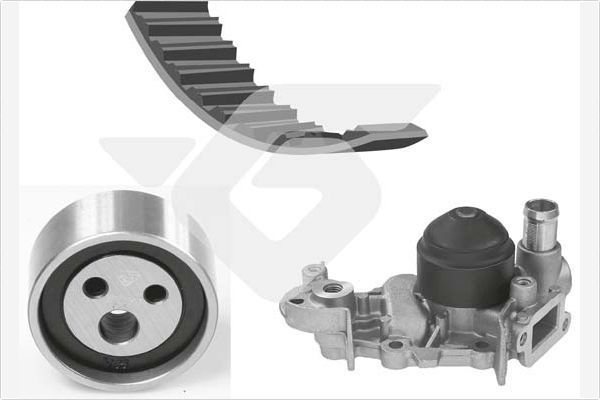 Vandens siurblio ir paskirstymo diržo komplektas HUTCHINSON KH 48WP34