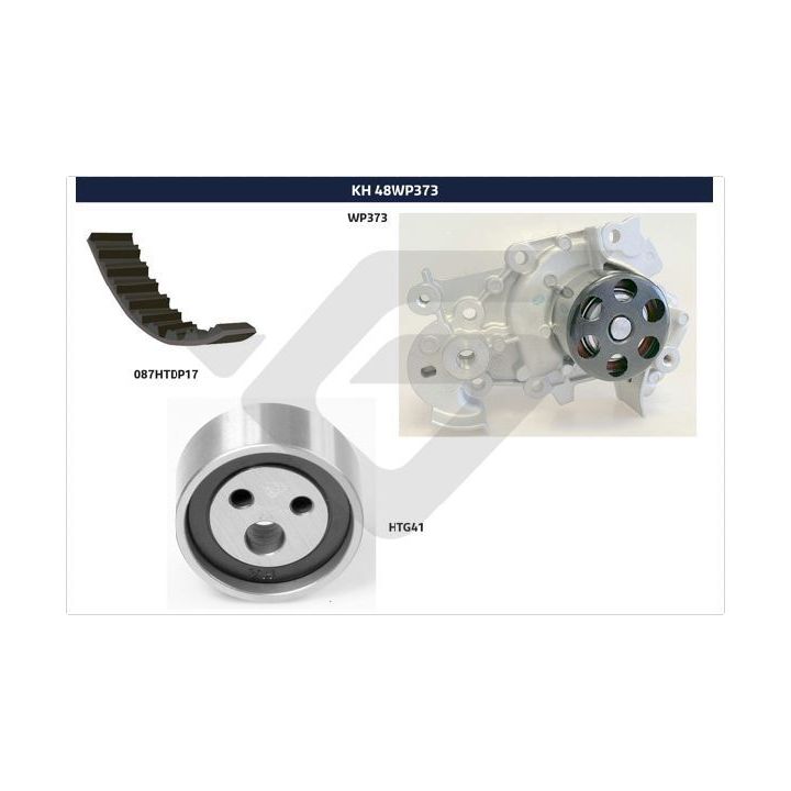 Vandens siurblio ir paskirstymo diržo komplektas HUTCHINSON KH 48WP373
