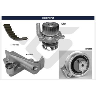 Vandens siurblio ir paskirstymo diržo komplektas HUTCHINSON KH 503WP51