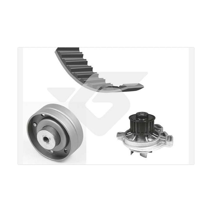 Vandens siurblio ir paskirstymo diržo komplektas HUTCHINSON KH 53WP03