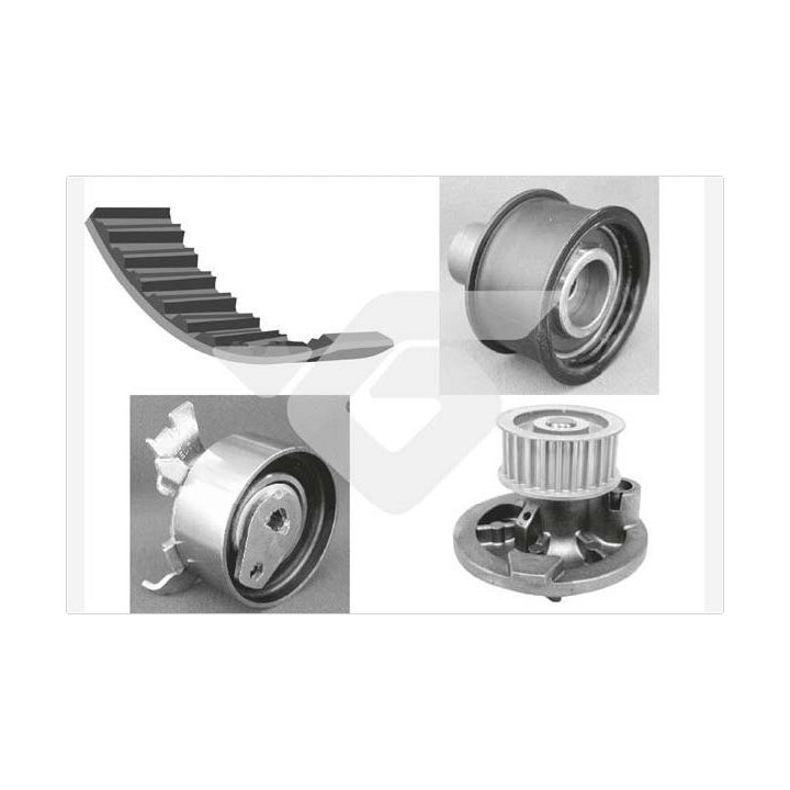 Vandens siurblio ir paskirstymo diržo komplektas HUTCHINSON KH 54WP50