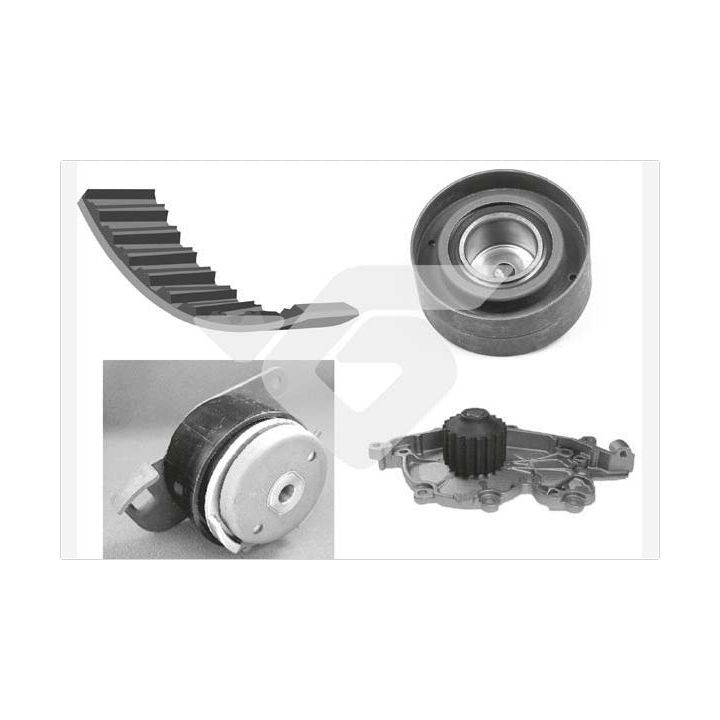 Vandens siurblio ir paskirstymo diržo komplektas HUTCHINSON KH 55WP42