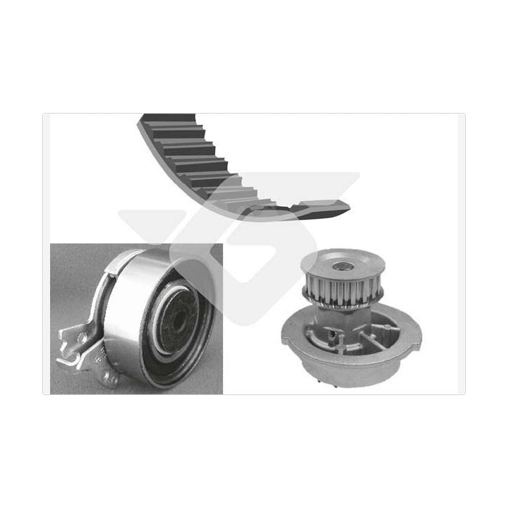 Vandens siurblio ir paskirstymo diržo komplektas HUTCHINSON KH 60WP41