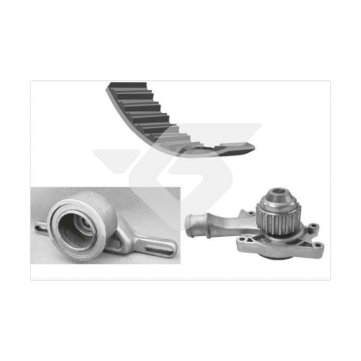 Vandens siurblio ir paskirstymo diržo komplektas HUTCHINSON KH 61WP06