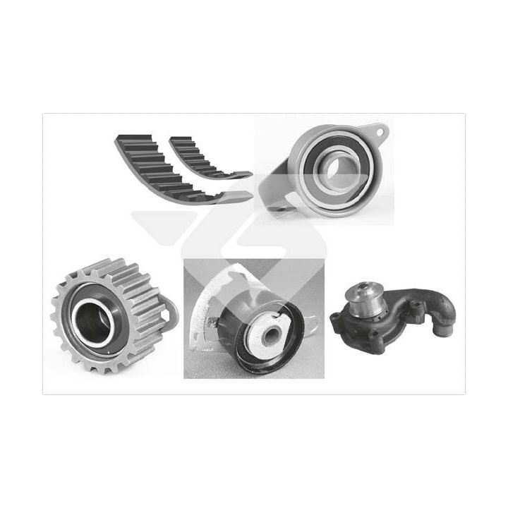 Vandens siurblio ir paskirstymo diržo komplektas HUTCHINSON KH 65WP70